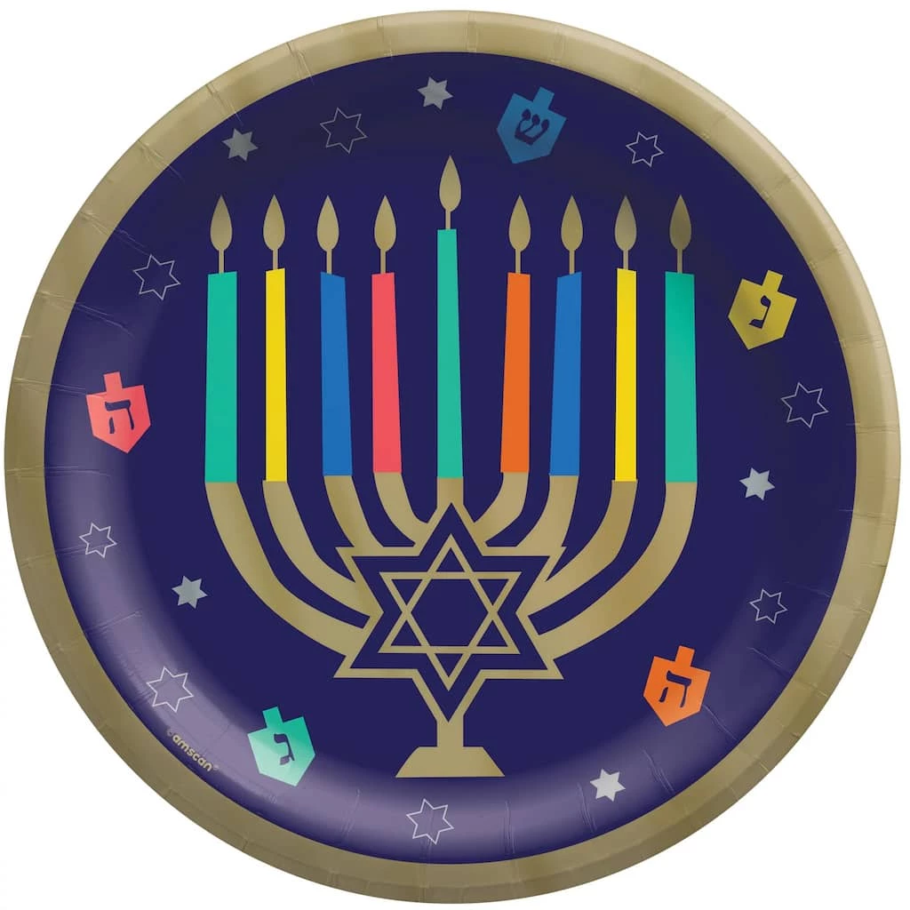 Cheap β 10" Hanukkah Joy Paper Plates, 40ct. by Amscan π― 1 Cheap β 10" Hanukkah Joy Paper Plates, 40ct. by Amscan π―